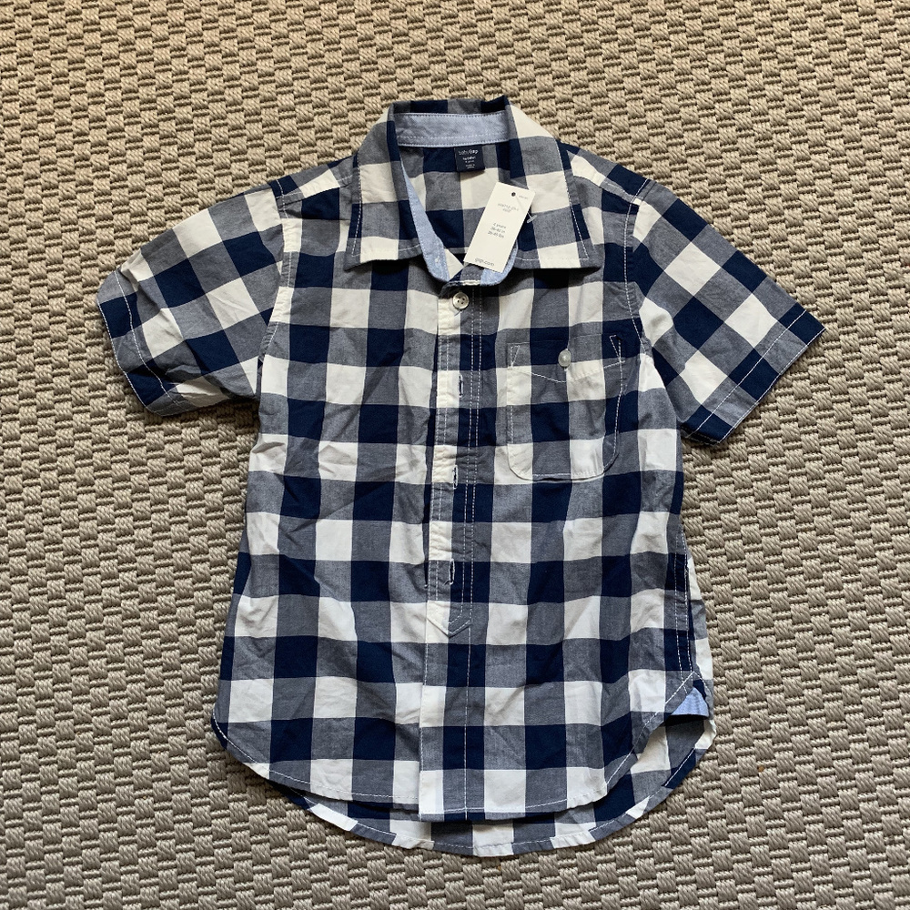 🔥FINAL SALE: Gap NWT Blue & White Plaid Shirt